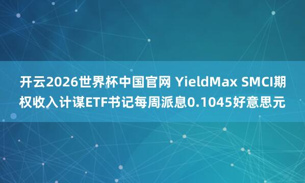 开云2026世界杯中国官网 YieldMax SMCI期权收入计谋ETF书记每周派息0.1045好意思元