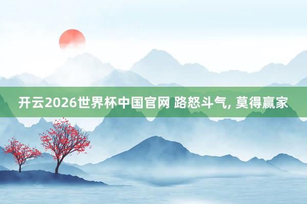 开云2026世界杯中国官网 路怒斗气, 莫得赢家