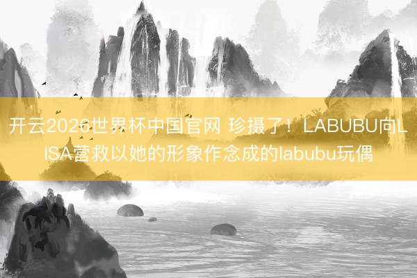 开云2026世界杯中国官网 珍摄了！LABUBU向LISA营救以她的形象作念成的labubu玩偶