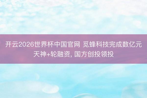 开云2026世界杯中国官网 觅蜂科技完成数亿元天神+轮融资, 国方创投领投